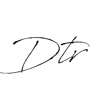 How to make Dtr signature? Antro_Vectra is a professional autograph style. Create handwritten signature for Dtr name. Dtr signature style 6 images and pictures png