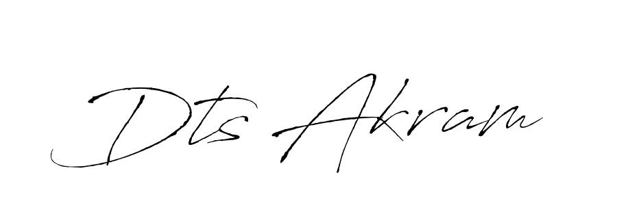 How to make Dts Akram name signature. Use Antro_Vectra style for creating short signs online. This is the latest handwritten sign. Dts Akram signature style 6 images and pictures png