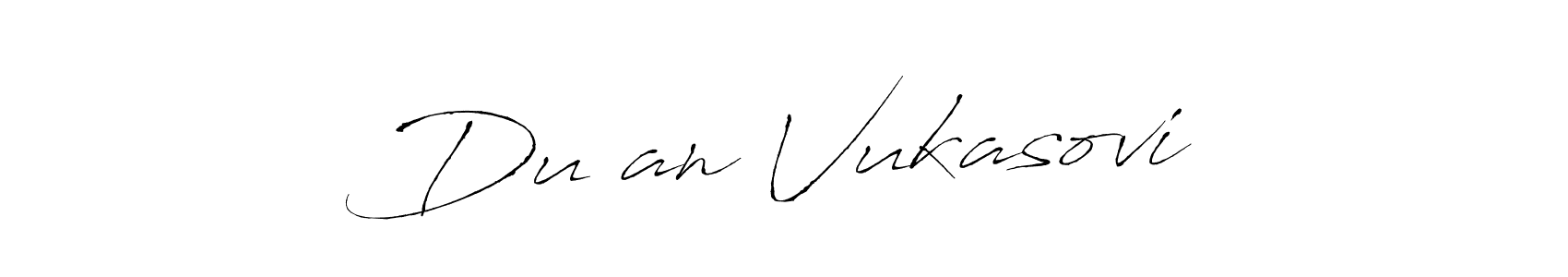 Create a beautiful signature design for name Dušan Vukasović. With this signature (Antro_Vectra) fonts, you can make a handwritten signature for free. Dušan Vukasović signature style 6 images and pictures png