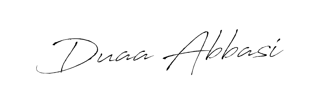 Design your own signature with our free online signature maker. With this signature software, you can create a handwritten (Antro_Vectra) signature for name Duaa Abbasi. Duaa Abbasi signature style 6 images and pictures png