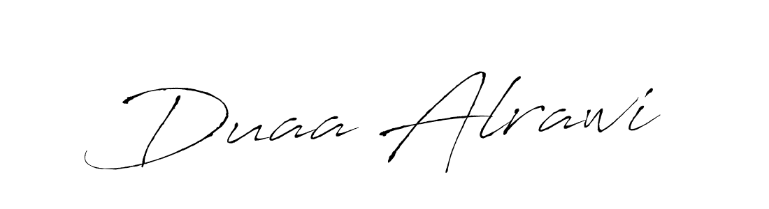 Create a beautiful signature design for name Duaa Alrawi. With this signature (Antro_Vectra) fonts, you can make a handwritten signature for free. Duaa Alrawi signature style 6 images and pictures png