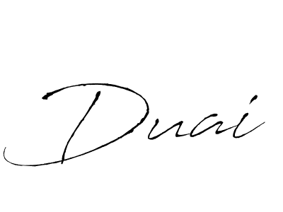 Create a beautiful signature design for name Duai. With this signature (Antro_Vectra) fonts, you can make a handwritten signature for free. Duai signature style 6 images and pictures png