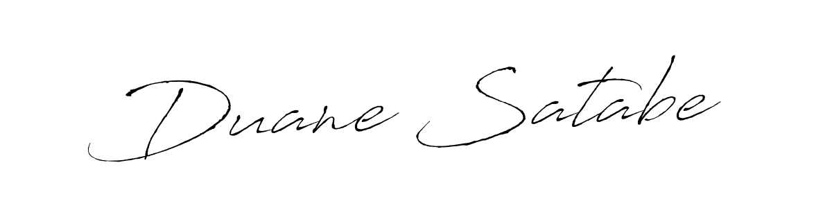 How to make Duane Satabe name signature. Use Antro_Vectra style for creating short signs online. This is the latest handwritten sign. Duane Satabe signature style 6 images and pictures png