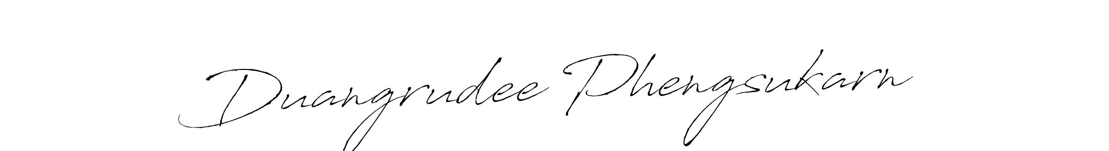 How to make Duangrudee Phengsukarn signature? Antro_Vectra is a professional autograph style. Create handwritten signature for Duangrudee Phengsukarn name. Duangrudee Phengsukarn signature style 6 images and pictures png