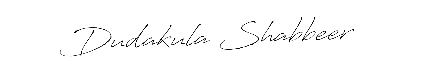 Make a beautiful signature design for name Dudakula Shabbeer. With this signature (Antro_Vectra) style, you can create a handwritten signature for free. Dudakula Shabbeer signature style 6 images and pictures png
