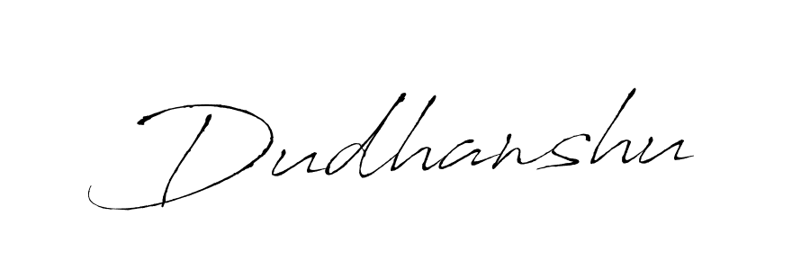 Design your own signature with our free online signature maker. With this signature software, you can create a handwritten (Antro_Vectra) signature for name Dudhanshu. Dudhanshu signature style 6 images and pictures png