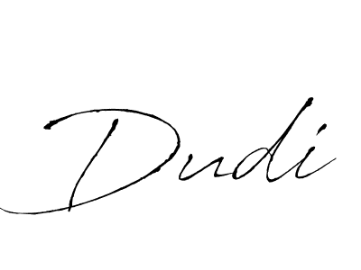 Design your own signature with our free online signature maker. With this signature software, you can create a handwritten (Antro_Vectra) signature for name Dudi. Dudi signature style 6 images and pictures png