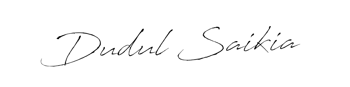 Design your own signature with our free online signature maker. With this signature software, you can create a handwritten (Antro_Vectra) signature for name Dudul Saikia. Dudul Saikia signature style 6 images and pictures png