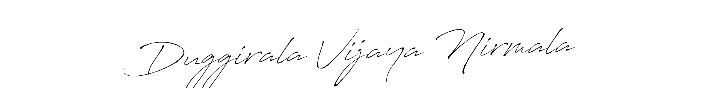 Make a beautiful signature design for name Duggirala Vijaya Nirmala. With this signature (Antro_Vectra) style, you can create a handwritten signature for free. Duggirala Vijaya Nirmala signature style 6 images and pictures png