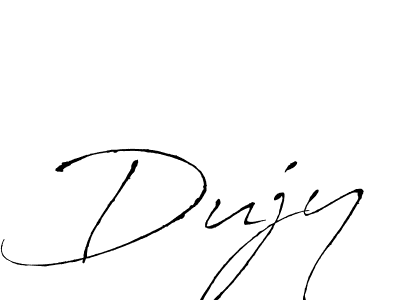 Use a signature maker to create a handwritten signature online. With this signature software, you can design (Antro_Vectra) your own signature for name Dujy. Dujy signature style 6 images and pictures png