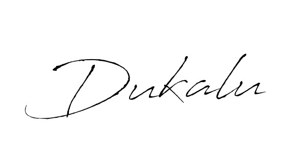 Use a signature maker to create a handwritten signature online. With this signature software, you can design (Antro_Vectra) your own signature for name Dukalu. Dukalu signature style 6 images and pictures png