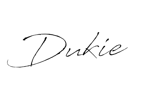 Antro_Vectra is a professional signature style that is perfect for those who want to add a touch of class to their signature. It is also a great choice for those who want to make their signature more unique. Get Dukie name to fancy signature for free. Dukie signature style 6 images and pictures png