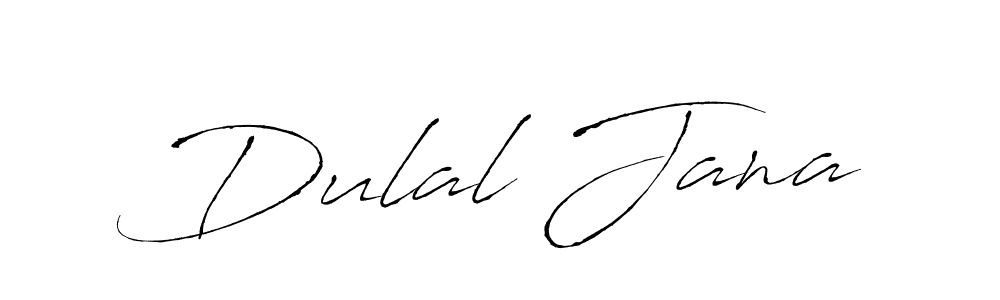 Antro_Vectra is a professional signature style that is perfect for those who want to add a touch of class to their signature. It is also a great choice for those who want to make their signature more unique. Get Dulal Jana name to fancy signature for free. Dulal Jana signature style 6 images and pictures png