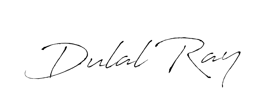 How to make Dulal Ray name signature. Use Antro_Vectra style for creating short signs online. This is the latest handwritten sign. Dulal Ray signature style 6 images and pictures png