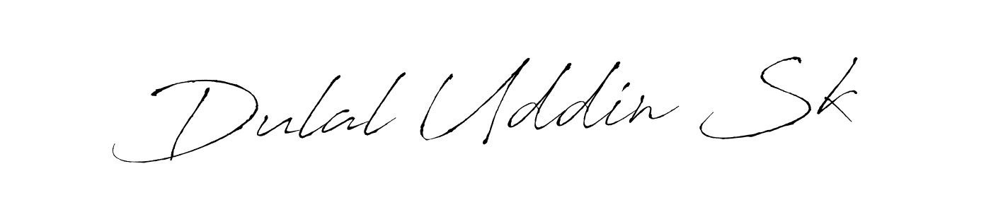 Make a beautiful signature design for name Dulal Uddin Sk. With this signature (Antro_Vectra) style, you can create a handwritten signature for free. Dulal Uddin Sk signature style 6 images and pictures png