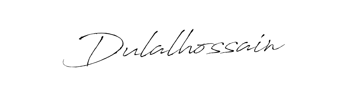 Design your own signature with our free online signature maker. With this signature software, you can create a handwritten (Antro_Vectra) signature for name Dulalhossain. Dulalhossain signature style 6 images and pictures png