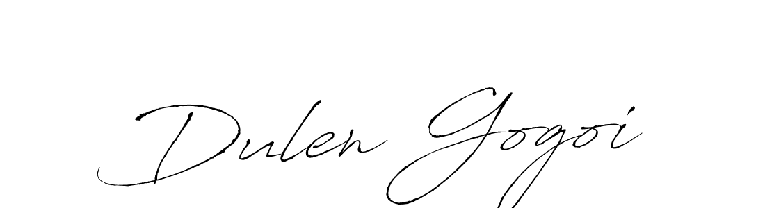 How to make Dulen Gogoi signature? Antro_Vectra is a professional autograph style. Create handwritten signature for Dulen Gogoi name. Dulen Gogoi signature style 6 images and pictures png