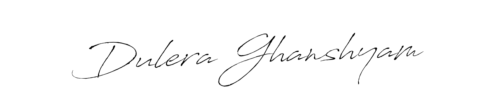 The best way (Antro_Vectra) to make a short signature is to pick only two or three words in your name. The name Dulera Ghanshyam include a total of six letters. For converting this name. Dulera Ghanshyam signature style 6 images and pictures png