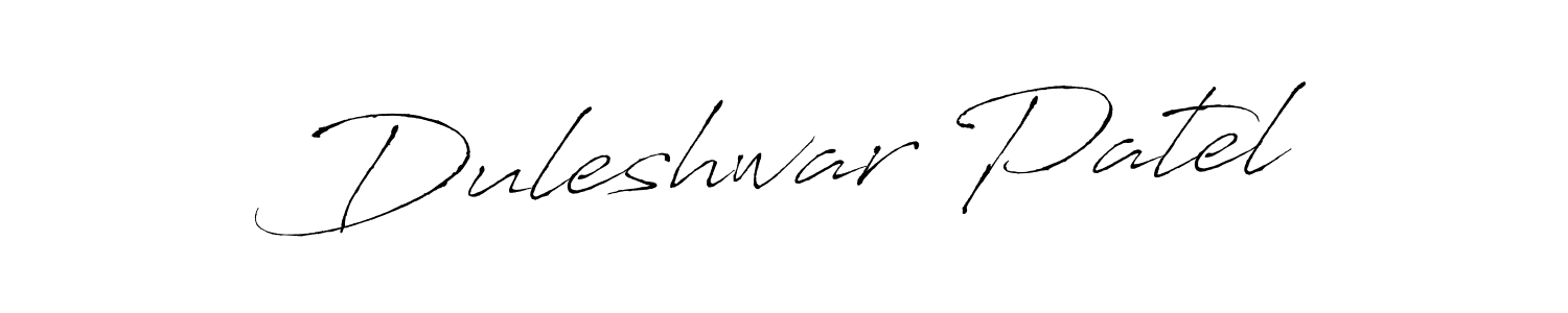 Create a beautiful signature design for name Duleshwar Patel. With this signature (Antro_Vectra) fonts, you can make a handwritten signature for free. Duleshwar Patel signature style 6 images and pictures png