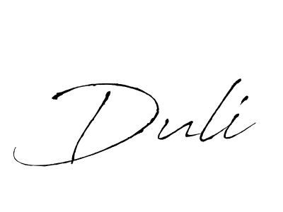 Use a signature maker to create a handwritten signature online. With this signature software, you can design (Antro_Vectra) your own signature for name Duli. Duli signature style 6 images and pictures png