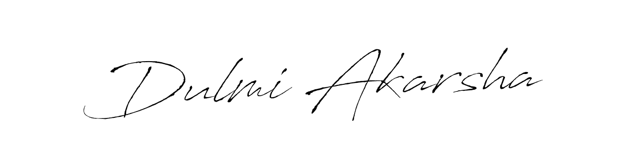 It looks lik you need a new signature style for name Dulmi Akarsha. Design unique handwritten (Antro_Vectra) signature with our free signature maker in just a few clicks. Dulmi Akarsha signature style 6 images and pictures png