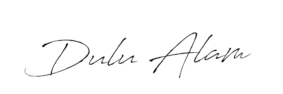 Make a beautiful signature design for name Dulu Alam. With this signature (Antro_Vectra) style, you can create a handwritten signature for free. Dulu Alam signature style 6 images and pictures png