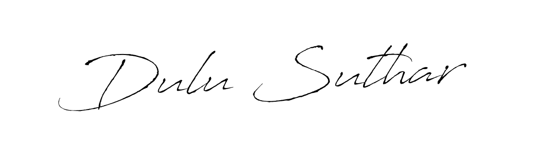 How to make Dulu Suthar signature? Antro_Vectra is a professional autograph style. Create handwritten signature for Dulu Suthar name. Dulu Suthar signature style 6 images and pictures png