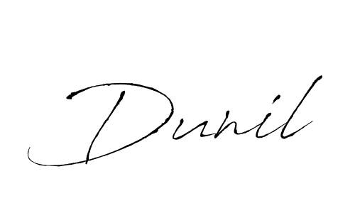 Design your own signature with our free online signature maker. With this signature software, you can create a handwritten (Antro_Vectra) signature for name Dunil. Dunil signature style 6 images and pictures png