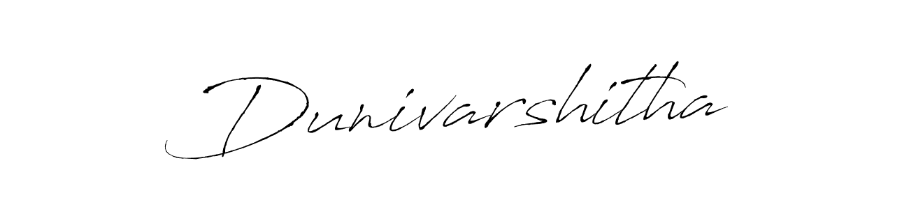 Design your own signature with our free online signature maker. With this signature software, you can create a handwritten (Antro_Vectra) signature for name Dunivarshitha. Dunivarshitha signature style 6 images and pictures png