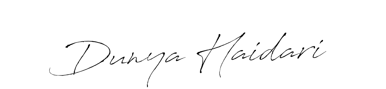 Make a beautiful signature design for name Dunya Haidari. Use this online signature maker to create a handwritten signature for free. Dunya Haidari signature style 6 images and pictures png