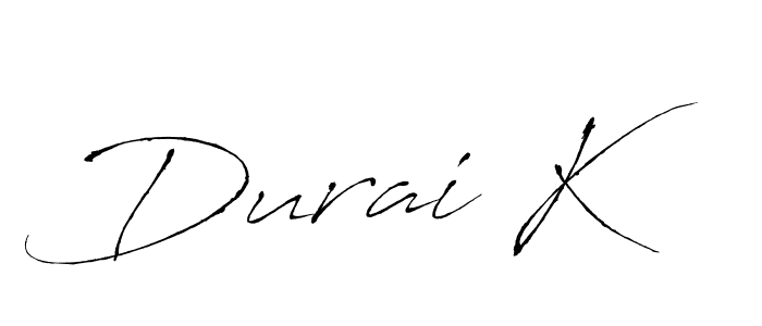 Create a beautiful signature design for name Durai K. With this signature (Antro_Vectra) fonts, you can make a handwritten signature for free. Durai K signature style 6 images and pictures png