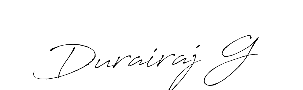 Make a beautiful signature design for name Durairaj G. With this signature (Antro_Vectra) style, you can create a handwritten signature for free. Durairaj G signature style 6 images and pictures png