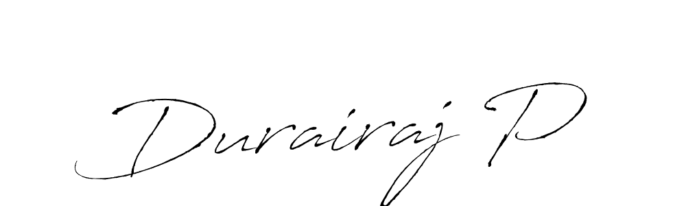 Make a beautiful signature design for name Durairaj P. With this signature (Antro_Vectra) style, you can create a handwritten signature for free. Durairaj P signature style 6 images and pictures png