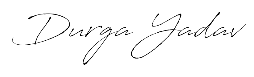 Designed for modern professionals: Durga Yadav name signature crafted with Antro_Vectra script. Ready for digital PDF workflows. Durga Yadav signature style 6 images and pictures png