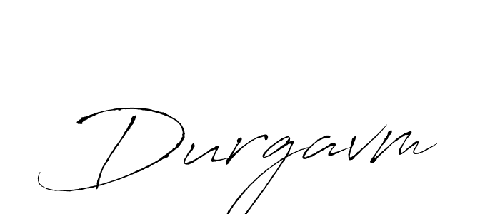 Make a beautiful signature design for name Durgavm. With this signature (Antro_Vectra) style, you can create a handwritten signature for free. Durgavm signature style 6 images and pictures png