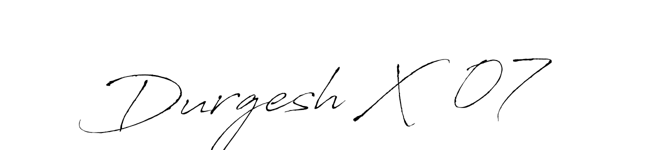 Use a signature maker to create a handwritten signature online. With this signature software, you can design (Antro_Vectra) your own signature for name Durgesh X  07. Durgesh X  07 signature style 6 images and pictures png