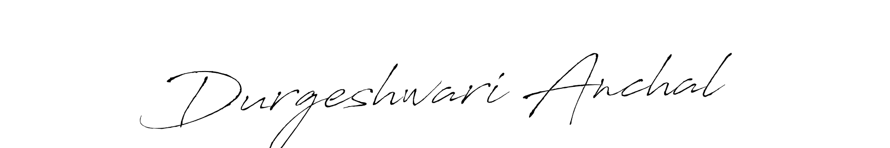 How to make Durgeshwari Anchal name signature. Use Antro_Vectra style for creating short signs online. This is the latest handwritten sign. Durgeshwari Anchal signature style 6 images and pictures png