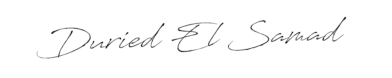 How to make Duried El Samad signature? Antro_Vectra is a professional autograph style. Create handwritten signature for Duried El Samad name. Duried El Samad signature style 6 images and pictures png