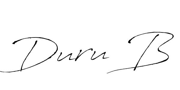 Create a beautiful signature design for name Duru B. With this signature (Antro_Vectra) fonts, you can make a handwritten signature for free. Duru B signature style 6 images and pictures png