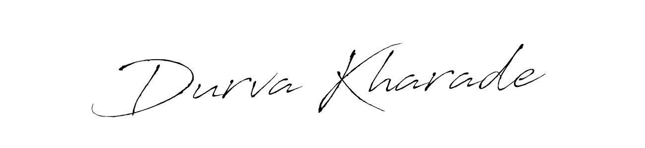 How to make Durva Kharade signature? Antro_Vectra is a professional autograph style. Create handwritten signature for Durva Kharade name. Durva Kharade signature style 6 images and pictures png