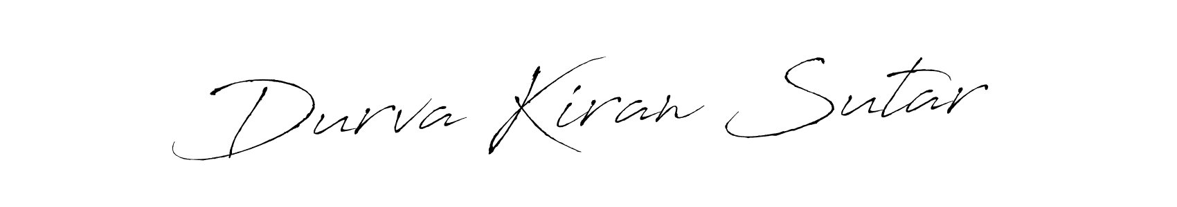 Make a short Durva Kiran Sutar signature style. Manage your documents anywhere anytime using Antro_Vectra. Create and add eSignatures, submit forms, share and send files easily. Durva Kiran Sutar signature style 6 images and pictures png