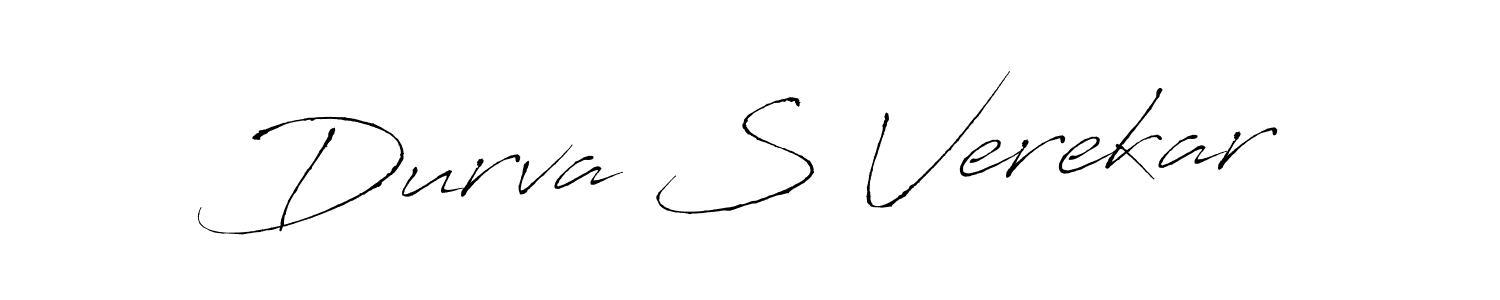 Design your own signature with our free online signature maker. With this signature software, you can create a handwritten (Antro_Vectra) signature for name Durva S Verekar. Durva S Verekar signature style 6 images and pictures png