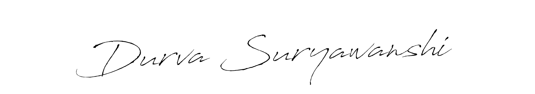 How to make Durva Suryawanshi name signature. Use Antro_Vectra style for creating short signs online. This is the latest handwritten sign. Durva Suryawanshi signature style 6 images and pictures png