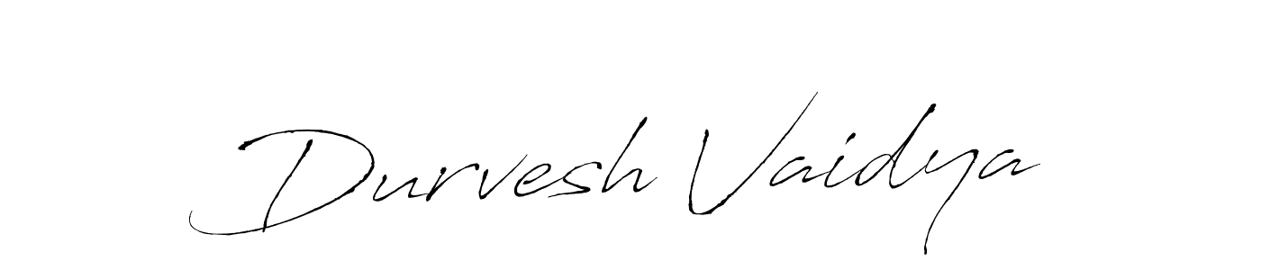 How to make Durvesh Vaidya name signature. Use Antro_Vectra style for creating short signs online. This is the latest handwritten sign. Durvesh Vaidya signature style 6 images and pictures png