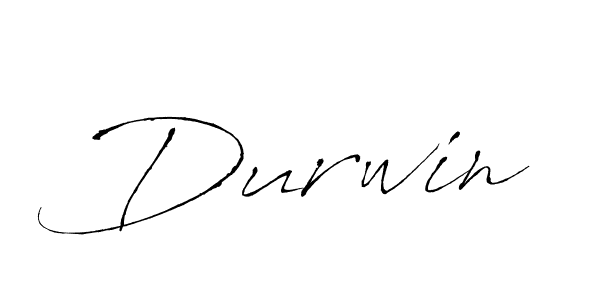 Durwin stylish signature style. Best Handwritten Sign (Antro_Vectra) for my name. Handwritten Signature Collection Ideas for my name Durwin. Durwin signature style 6 images and pictures png