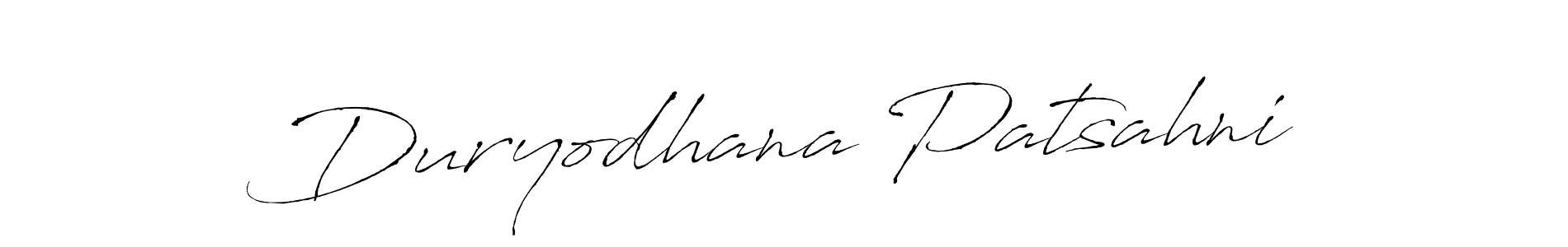 Design your own signature with our free online signature maker. With this signature software, you can create a handwritten (Antro_Vectra) signature for name Duryodhana Patsahni. Duryodhana Patsahni signature style 6 images and pictures png