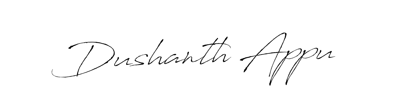 Make a beautiful signature design for name Dushanth Appu. With this signature (Antro_Vectra) style, you can create a handwritten signature for free. Dushanth Appu signature style 6 images and pictures png