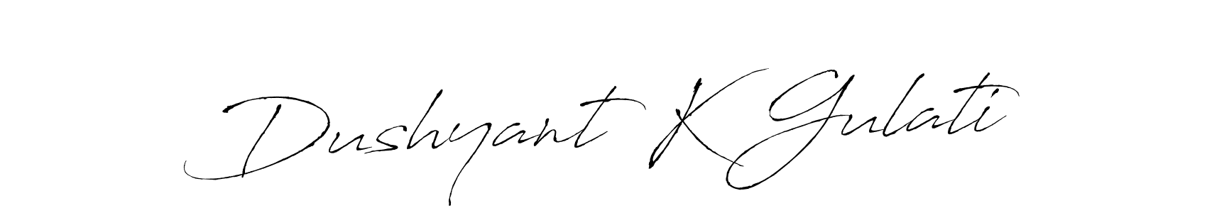 You can use this online signature creator to create a handwritten signature for the name Dushyant K Gulati. This is the best online autograph maker. Dushyant K Gulati signature style 6 images and pictures png