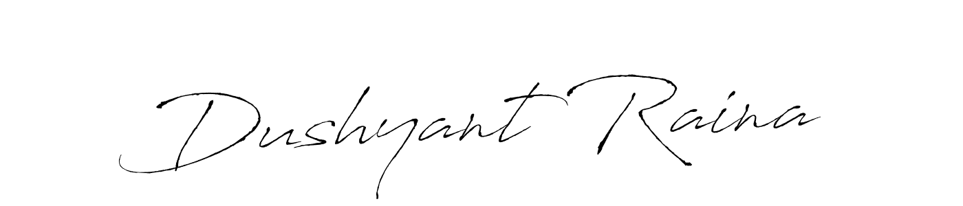 Use a signature maker to create a handwritten signature online. With this signature software, you can design (Antro_Vectra) your own signature for name Dushyant Raina. Dushyant Raina signature style 6 images and pictures png