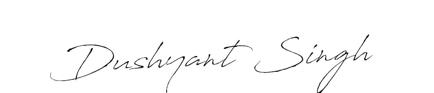 Design your own signature with our free online signature maker. With this signature software, you can create a handwritten (Antro_Vectra) signature for name Dushyant Singh. Dushyant Singh signature style 6 images and pictures png